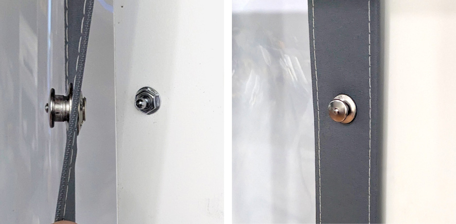 snap-fasteners A significant advantage of residential vinyl porch enclosures is their energy efficiency.