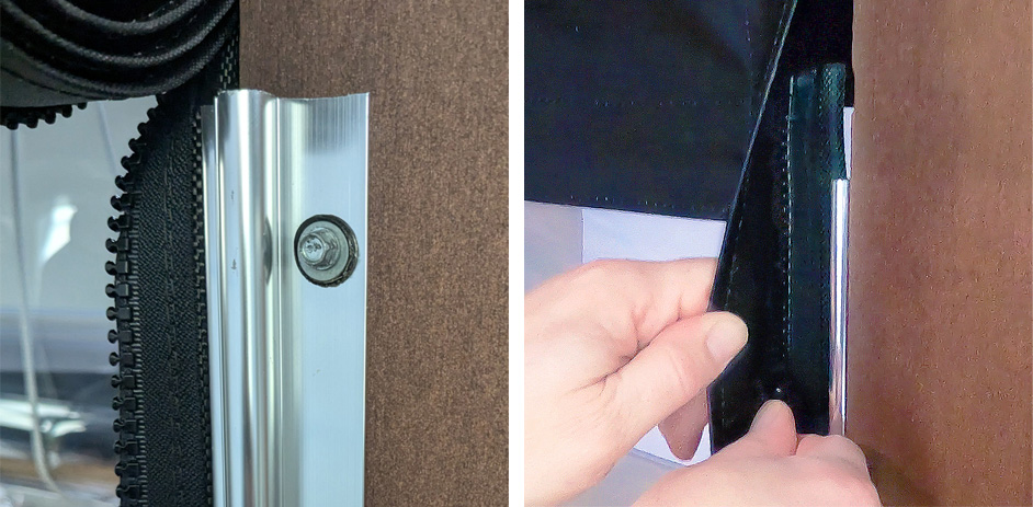 zipper-track A significant advantage of residential vinyl porch enclosures is their energy efficiency.